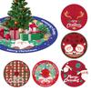 New 90cm Christmas Tree Skirt Polyester Santa Claus Christmas Foot Carpet Xmas Tree Skirt Cushion Gatherings