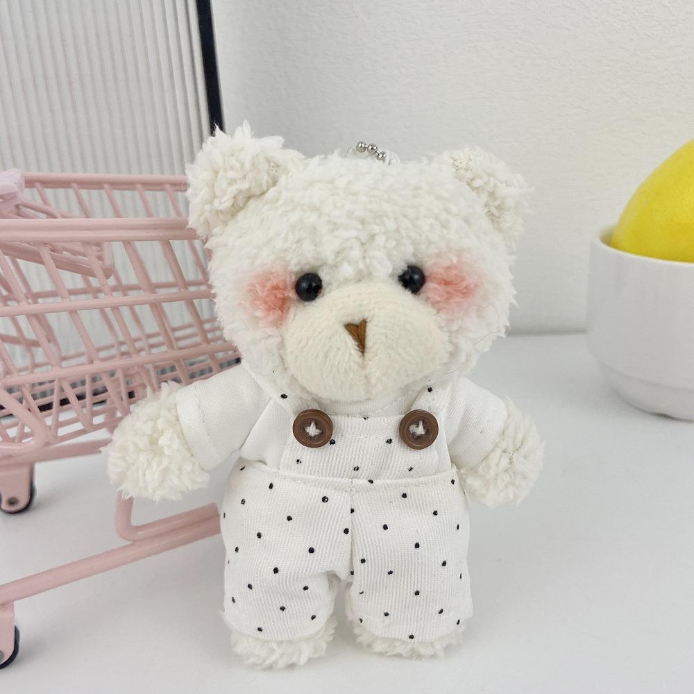 

Wear Clothes Bear Plush Doll Keychain Cute Cartoon Car Key Ring Little Bear Keychain Bag Decor Style 5