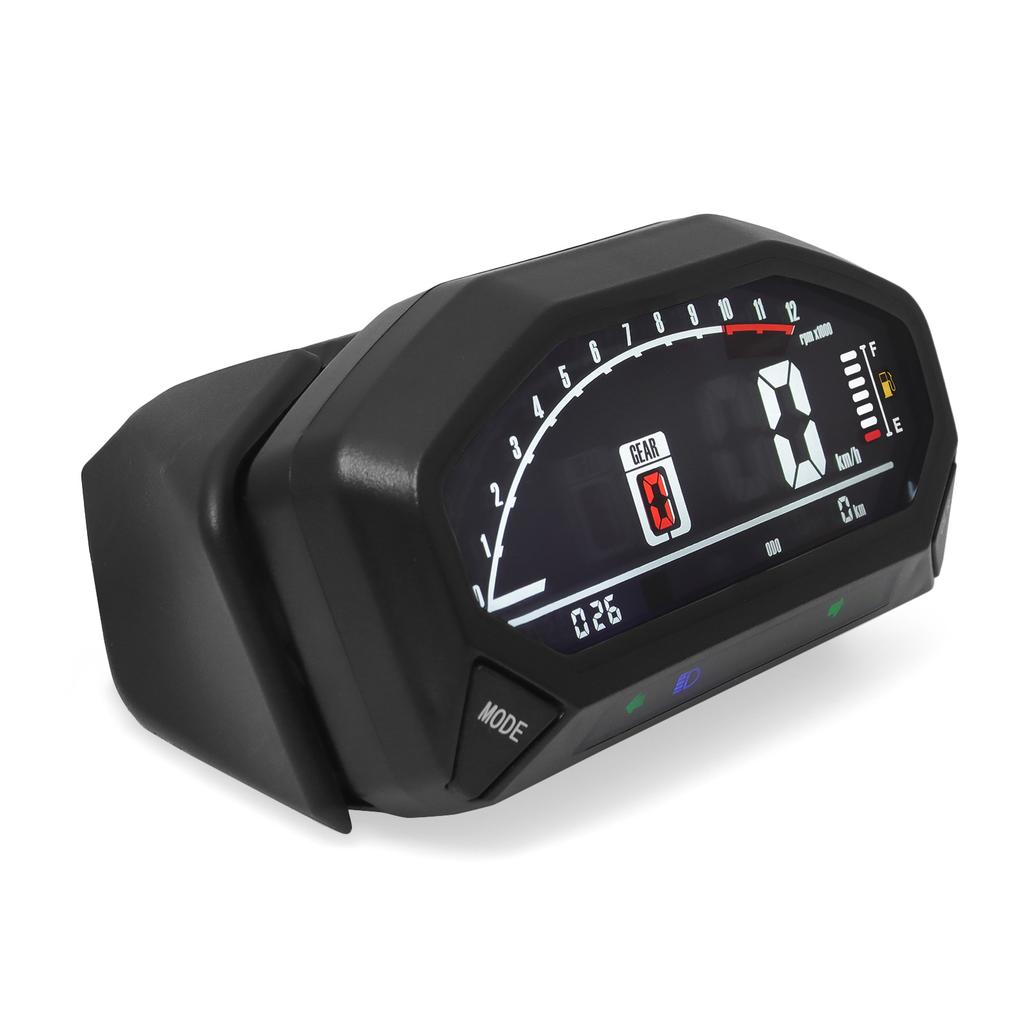 12V Universal Motorcycle Speedometer Digital Dash LCD RPM Odometer Tachometer With Sensor Bracket For 1/2/4 Cylinder Motorbike