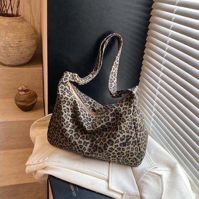 Damen Leopardenmuster Tragetasche Leichte Hochkapazitäts-Umhängetasche Verstellbarer Schultergurt Crossbody-Tasche Für den Täglichen Gebrauch