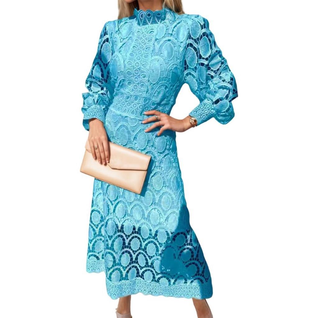 Rochie de club pentru femei, retro, din catifea, decorată cu dantelă și nasturi