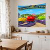 Train Adventure: Titipo's Journey Large Wall Tapestry,Ideal for Office Backdrops, Holiday Gifts, Home Decor (Living Room, Bedroom, Dorm, Parties), and