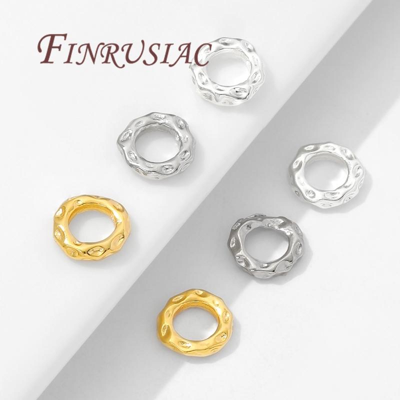 Separators For Bracelets 18K Gold Plated 5.7mm 7.7mm Spacer Bead Jewelry Accessories,Beads Separators,Metal Beads,DIY Findings