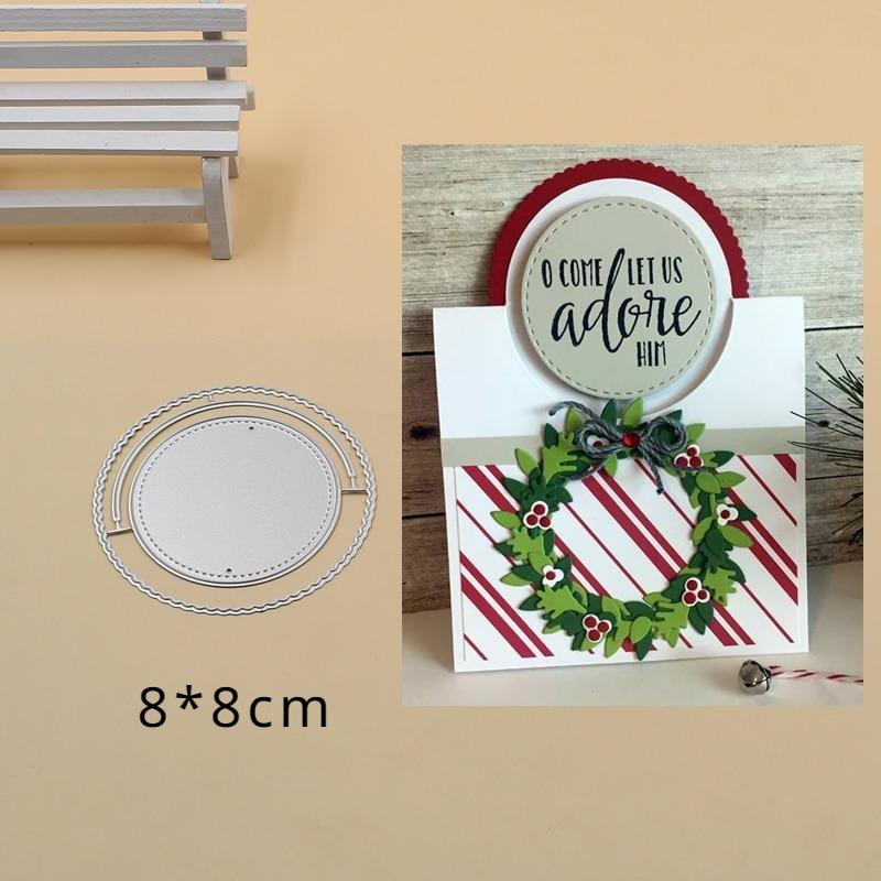 Circle Metal Cutting Die Stencils Scrapbook Photo Album Paper Card Decorative Craft Embossing