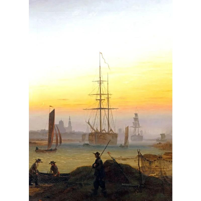 

Каспар Давид Фридрих Художественные постеры Классическое Винтажное Настенное Искусство Холст Живопись и Принт Картина для Декора Скандинавской Гостиной 21cm×30cm NoFrame