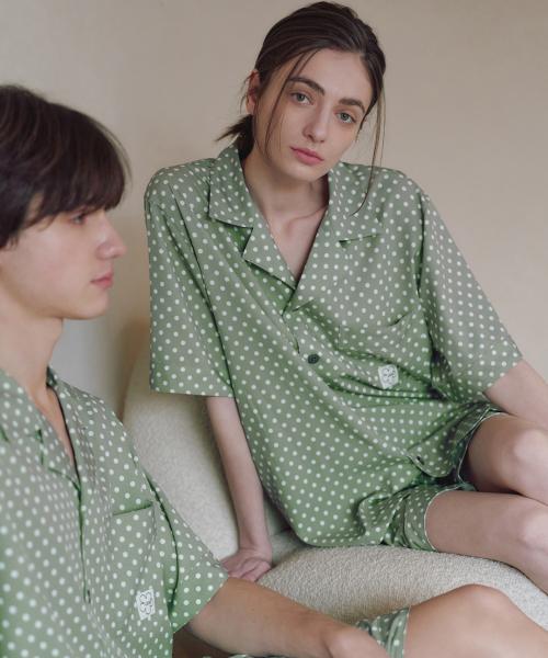 

[CEID] [2PACK] Classic Eloise Short-Sleeve Pajama Set Forest Green Dot [Shipped from Korea] 100% Authentic M M