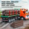 Huina 1313 118 9CH 2.4G Remote Control Timber Transport Truck Log Trailer Realistic Carrier RC Construction Logging Car Toys
