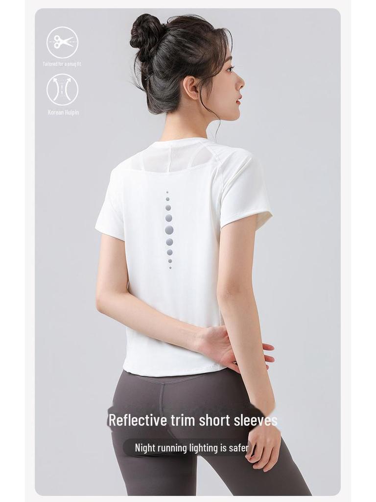 2024 Women's Slim Fit Breathable Quick-Dry Short-Sleeved Yoga & Running T-Shirt