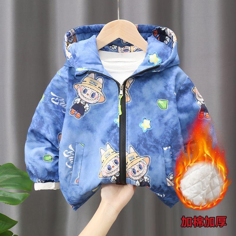 Pardesiu de vânt pentru copii, Modă de primăvară și toamnă cu geacă de bumbac, Jachetă casual cu glugă pentru băieți și fete