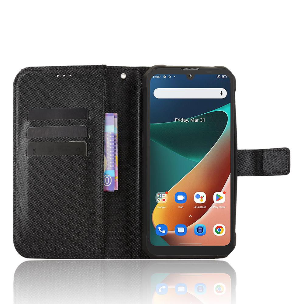 For Blackview BV5300 Pro/Blackview BV5300 Plus/Oscal S70/Oscal S70 Pro/Blackview BV5300 Leather Wallet Case with Strap Diamond Texture Phone Cover