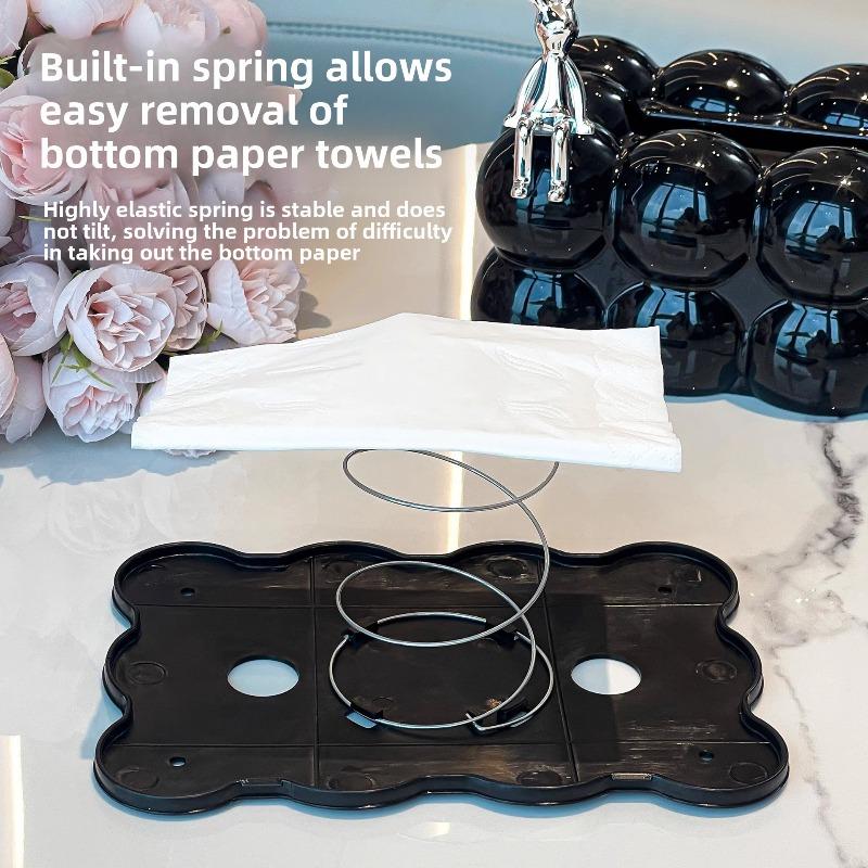 Creamy Stormy Paper Towel Box, Marshmallow, Living Room, Dining Table, Napkin, Towel, Paper Towel Box, Desktop Decorative Item