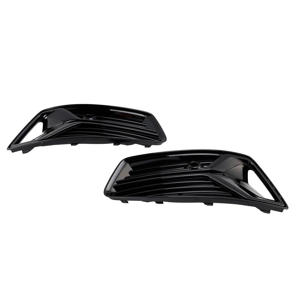 2PCS Front Bumper Fog Light Cover Grill Grille Fit A6 C8 2019-2023