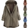 Women's Plaid Jacket Flannel Jacket Button Hooded Warm Coat