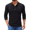 Men's Casual Solid-Color Slim-Fit  Long-Sleeve Base Layer Top