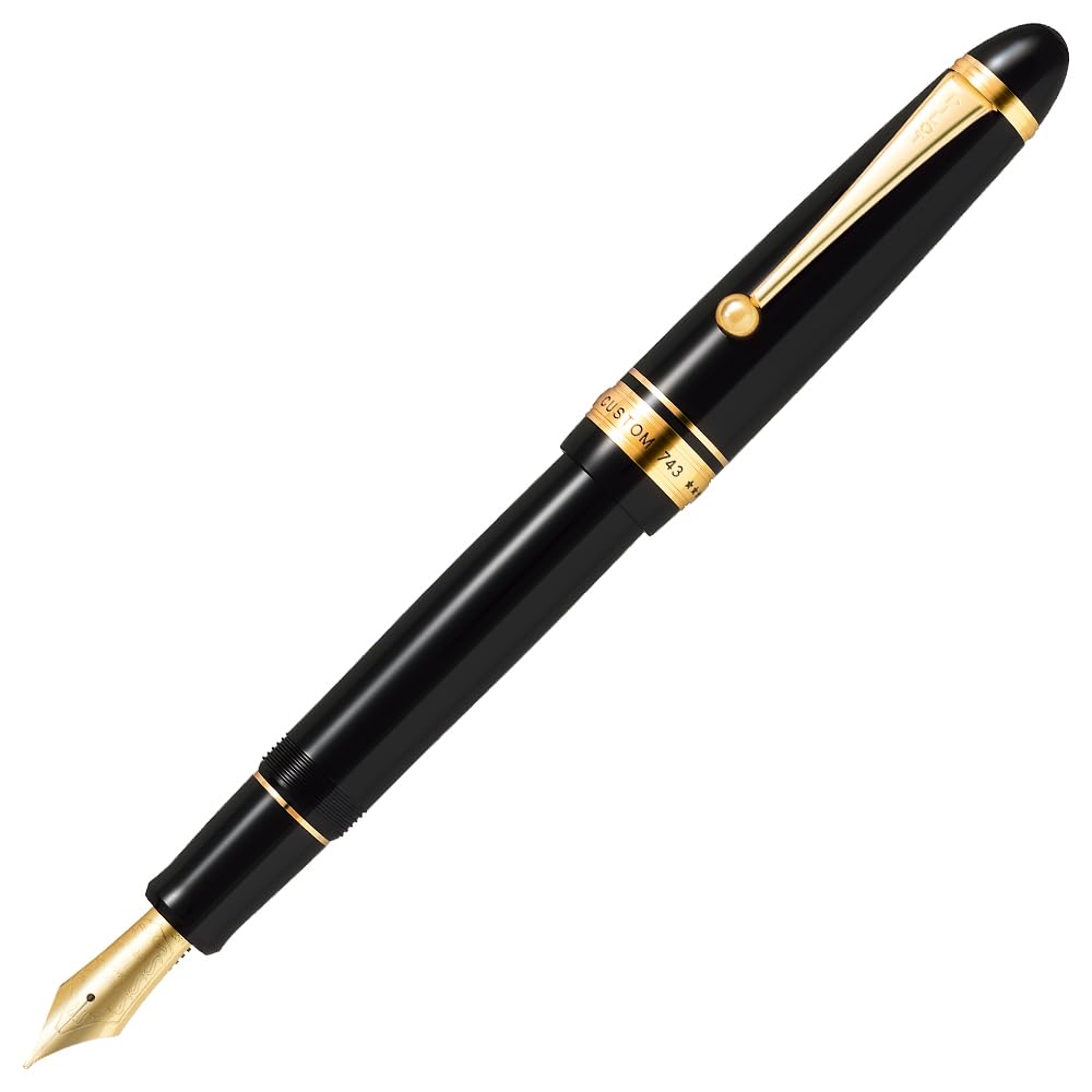 

PILOT Mannenhitsu Custom 743 B SFM Fountain FKK3000RBSFM Pen, Black,