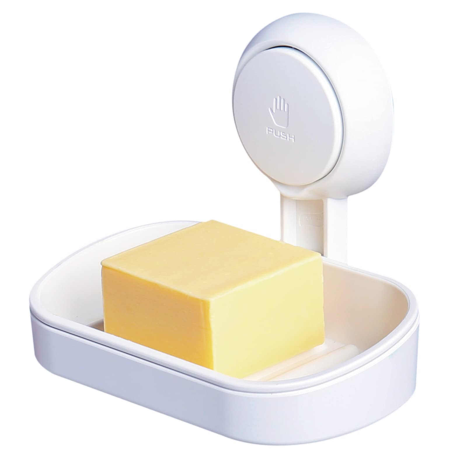 

TAILI Shower Soap Dish Holder Suction Cup Wall Mounted Self Draining Removable Bar Soap Sponge Holder for Bathroom Kitchen Sink