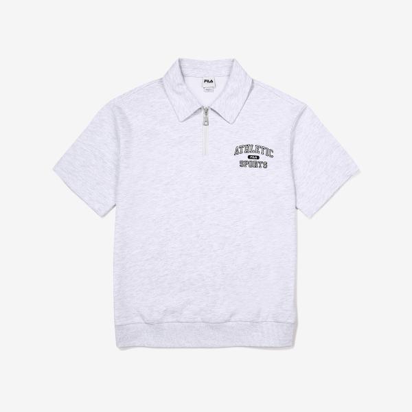 Fila Half Zip ShorT Sleeve T shirT white/100