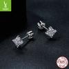 Simple And Shining Mozzarella Diamond Lucky Stud Earrings For Women, Daily Commuting Versatile S925 Sterling Silver Stud Earrings.