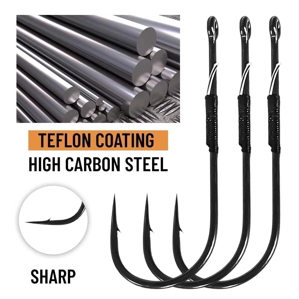 10pcs High Carbon Steel Obstacle Hook Anti Hook Grass Soft Bait Hook  Soft Bait Fishing