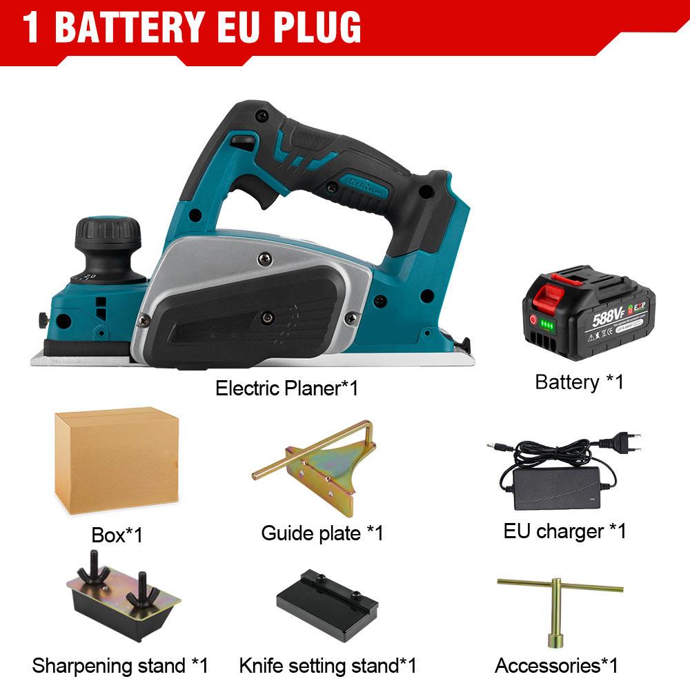 30000RPM Cordless Portable Electric Planer Brushless Electric Router Trimmer Household Desktop Wood Cutting Tool