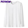 PEYWOW Men's Fashion Casual Autumn/Winter O-Neck Long Sleeve Blouses & Shirts