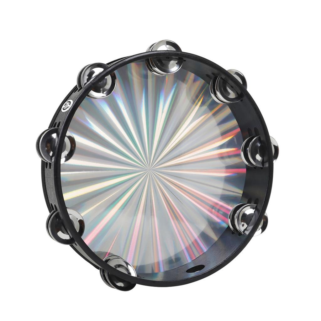 8/10palcový tamburínový laserový vzor Orffův nástroj perkuse pro děti Osvícení rolničky Reflexní buben ruční zvonek