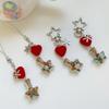 Winter Snowflake Flocking Christmas Phone Strap Keychain Charm for Holiday Spirit and Safety with Soft Sturdy Materials
