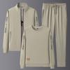 Men's Spring Autumn Large Size Hoodies 3Pcs Set Jacket+Hoodies+Pants Tracksuit Casual Outfit Athletic Sportswear