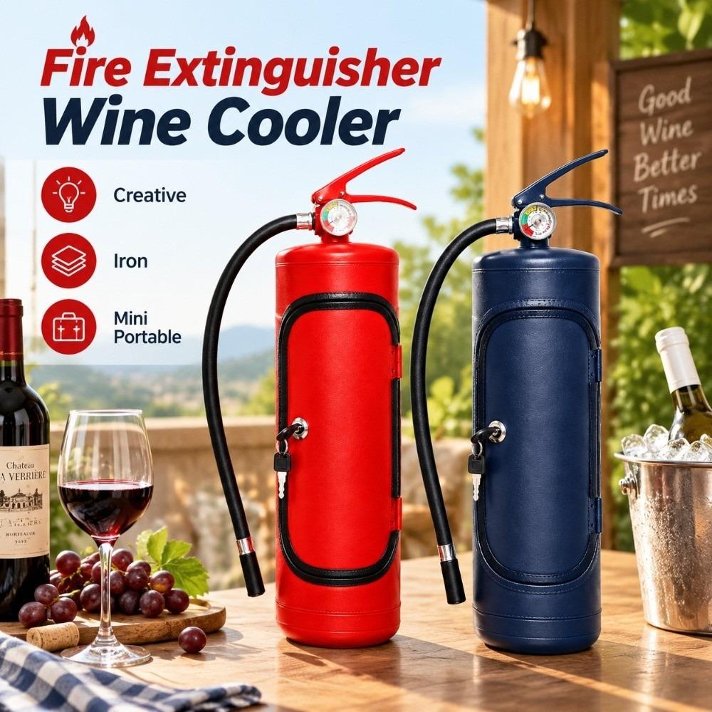 Fire Extinguisher Shape Fire Extinguisher Wine Cooler Creative Wine Bottle Rack  Outdoor Picnic