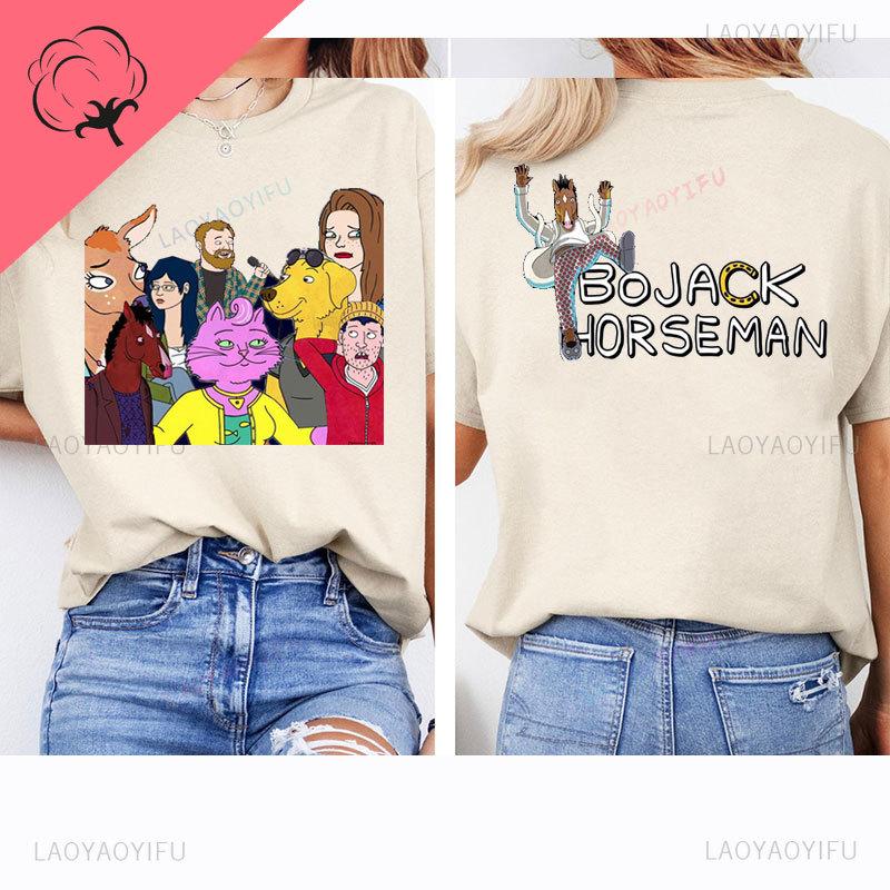 

Camisetas BoJack HorseUnisex TShirt Casual Funny Cute 100 Cotton Short Sleeve Y2k Clothes Unisex Women Printed Tee Graphic T Shirts XS