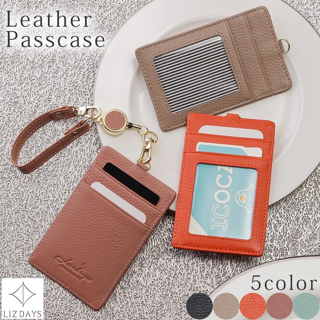 Card Holder with 2 Salmon F [Rizdays] Straps, Pink,