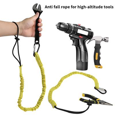 Anti-Fall Tool Safety Bungee Lanyard, Elastic Tether Rope With Carabiner Hook For Aerial Working Climbing Outdoor Construction S