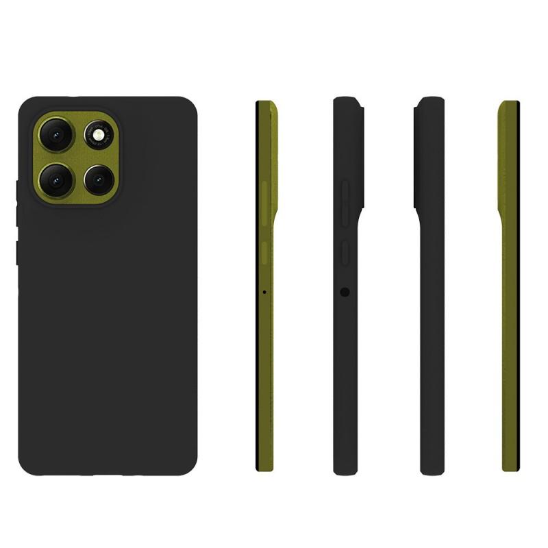 Pro Motorola Moto G86 5G TPU pouzdro WANLONFENG MS série Matný zadní kryt s tvrzeným sklem (Objektiv s velkým otvorem)