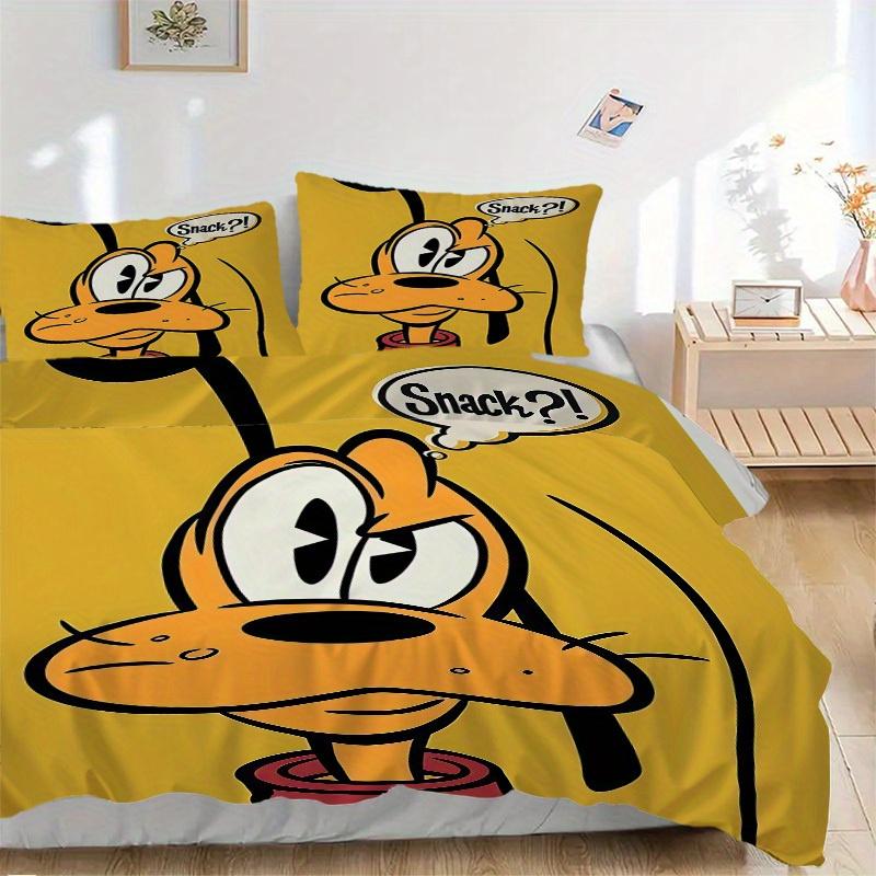 3pcs set Pluto1pc of quilt cover+2pcs of pillowcase, no core, print bedding, All Seasons Bedroom Setting013