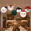 Winter Festival Party Supplies 6Pcs Christmas Cartoon Paper Lanterns, Santa Snowman Penguin Reindeer Decorative Lantern Sets Hanging Decor for