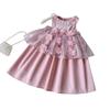 Summer Girls Dress 3D Flower Tulle Vest Princess Dress Kids Fashion Sleeveless Party Gown For Children