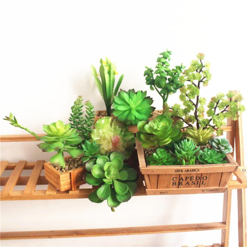 1Pc Small Artificial Succulents Fake Lotus Lithops Flower PVC Succulent Plants Wedding Party Home Floral Decoration
