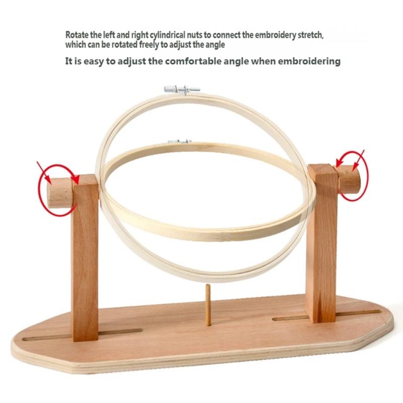 Wood Craft Frame Holder For Handmade Sewing Projects With Smooth Surfaces