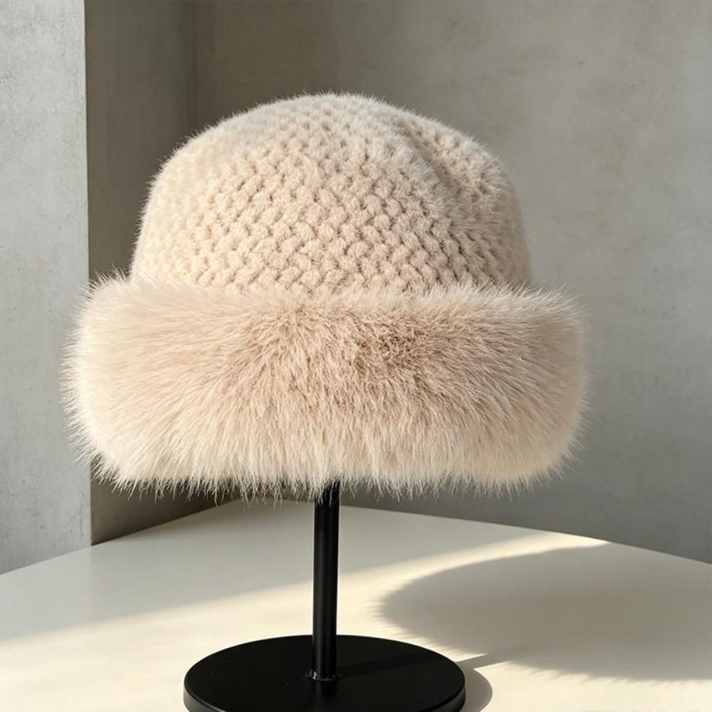 Solid Color Winter Hat Plush Fisherman Hat New Berets Outdoor