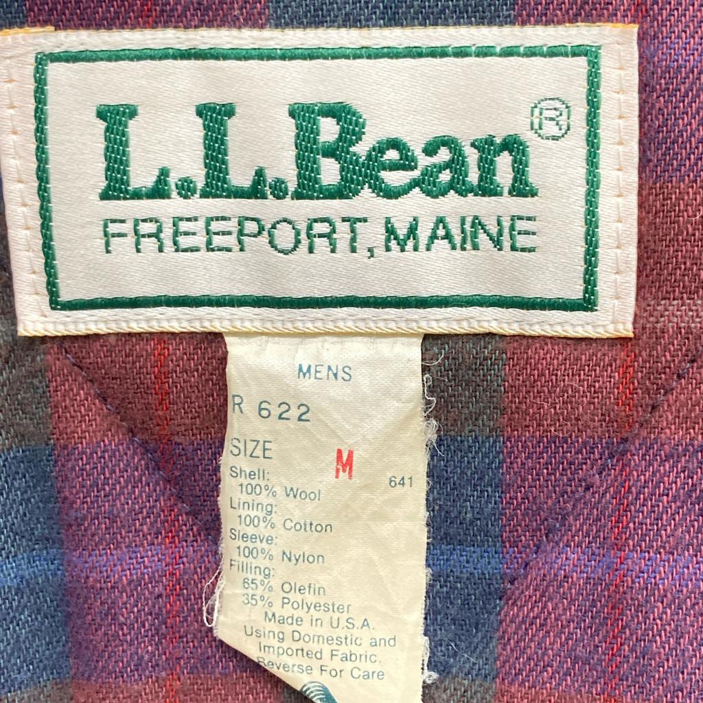 LLBean Navy Mackinaw Hunting Wool Jacket, 80s, Made In USA Jacket M NavyUsed