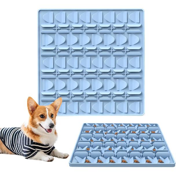 Snuffle Mat for Dogs, Silicone Snuffle Mat Dog Feeding Mat Slow Feeder, Encourages Natural Foraging Dog Sniff Mat, Stress Relief, Smell Training,