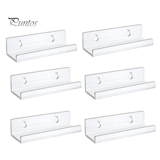 

1 шт./6 шт. прозрачная акриловая виниловая полка для пластинок, настенное крепление, гладкий дисплей для музыкальных альбомов, плавающие полки, держатель для пластинок 6pcs прозрачный