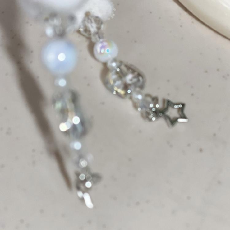 Unique Flocking Snowflake Star Phone Charm Winter Phone Jewelry Fashion Phone Ornament for Trendy Women Seeking Winter