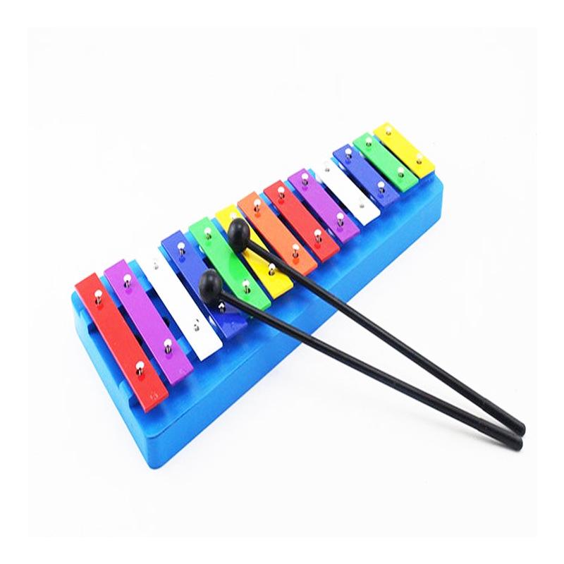 13-Tone Aluminum Glockenspiel for Early Childhood Education - Colorful Hand-Knocked Percussion