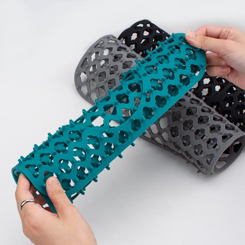 Silicone Sink Mat,Grey Kitchen Sink Mats Grid Accessory,Non-slip Sink Protector for Kitchen Bottom of Farmhouse Porcelain Sink