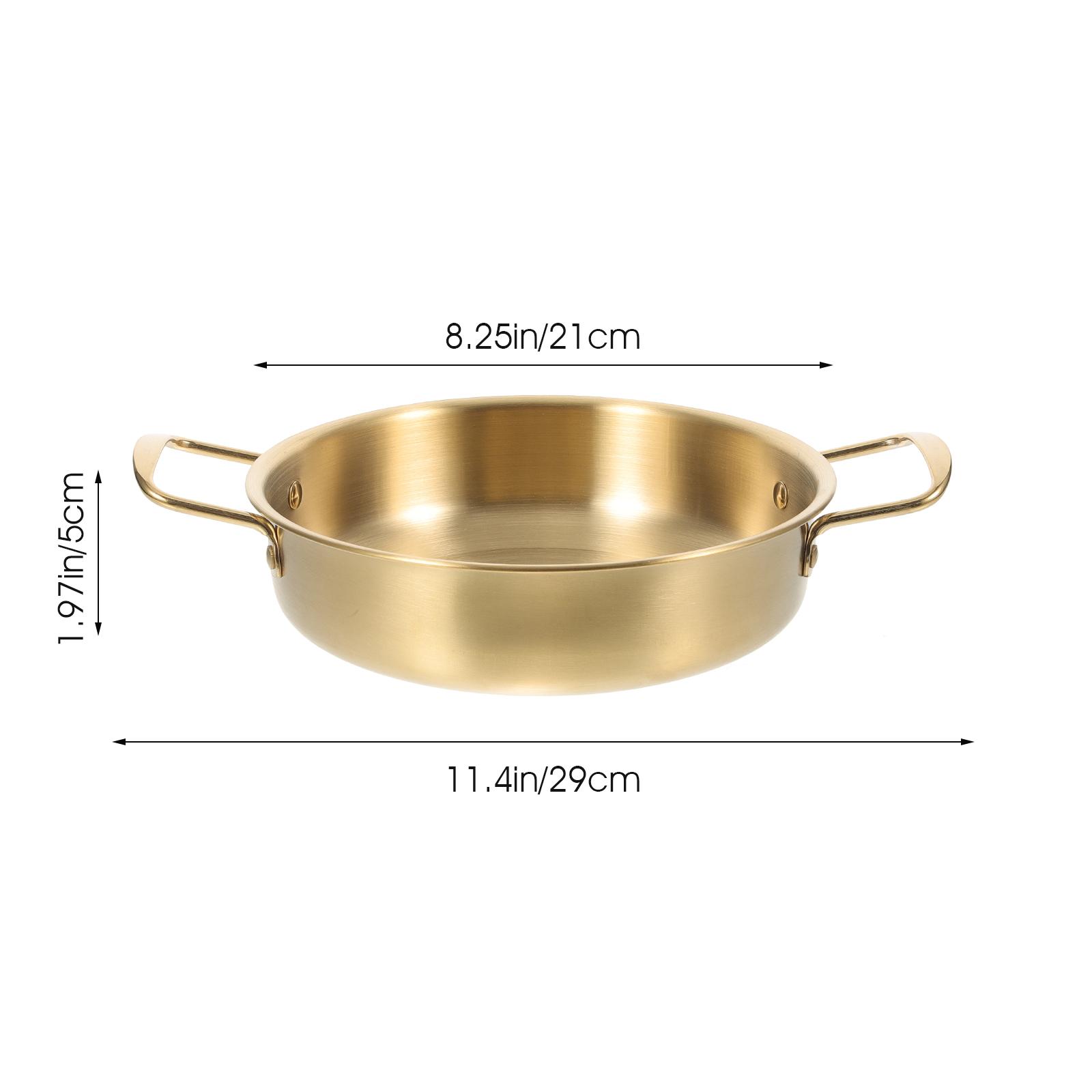 

Кастрюля из нержавеющей стали с защитой от проливания 22 см, корейский суп рамен, лапша, паста, портативная кухонная утварь для кемпинга, пикника, походов золотистый