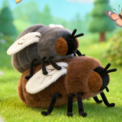 23cm Kawaii Symulacja Muchy Pluszowa Zabawka Kreskówkowa Śmieszna Pluszowa Zabawka Mucha Ozdoba na Kanapę dla Chłopaka Prezent Urodzinowy