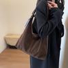 Retro commuter bag women's autumn and winter new suede handbag fashion shoulder bag foreign underarm bag women's bag