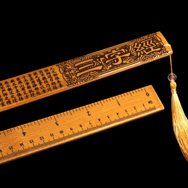Natural Wooden Teacher Ruler For School Use Accurate Grading Scale Crafted From Sustainable Bamboo Material