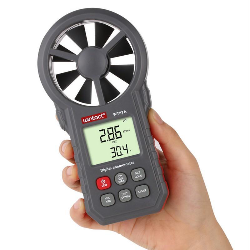 WT87A High-Precision Handheld Anemometer: Digital Wind Speed & Temperature Meter
